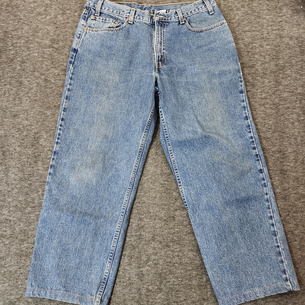 Levi's Relaxed Fit Straight Jeans Med. Blue Denim Cotton Men's Classic 36x31
